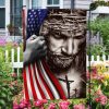 Jesus USA Flag Garden Flag – 12×18 Garden Flag