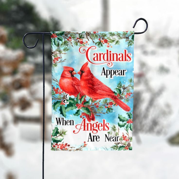 Cardinals Appear When Angels are Near Garden Flag – 12×18 Garden Flag Cardinals Appear When Angels are Near Garden Flag – 12×18 Garden Flag