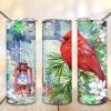 Christmas Winter Bird Tumbler PNG, 20oz Skinny Tumbler PNG