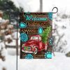 Western Christmas Truck Welcome Garden Flag – 12×18 Garden Flag