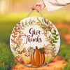 Give Thanks Pumpkin Patch Round Door Hanger Png,Wood Door Hanger
