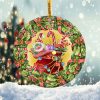 Santa Bag Ornament Png, Round Christmas Ornament