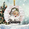 Santa Believe Ornament Png, Round Christmas Ornament