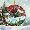 Small Town Christmas Ornament Png, Round Christmas Ornament