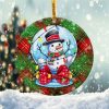 Christmas Snow Globe Ornament Png, Round Christmas Ornament