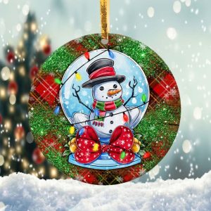 Christmas Snow Globe Ornament Png, Round Christmas Ornament