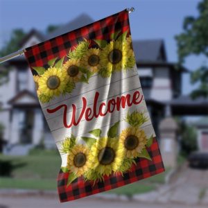 Sunflower Welcome Garden Flag – 12×18 Garden Flag
