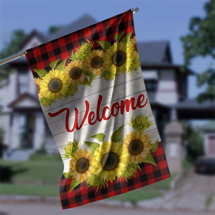Sunflower Welcome Garden Flag – 12×18 Garden Flag Sunflower Welcome Garden Flag – 12×18 Garden Flag