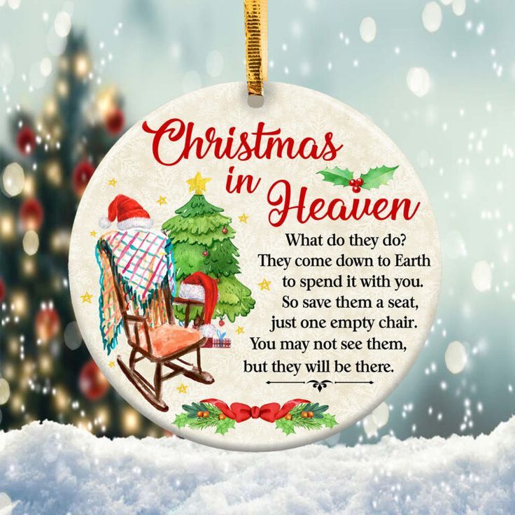 Chrsitmas in Heaven Ornament Png, Round Christmas Ornament Chrsitmas in Heaven Ornament Png, Round Christmas Ornament