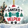 Santa’s Little Yelper Ornament Png, Round Christmas Ornament