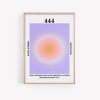 444 Angel Number Poster Print, Digital Poster Wall Art