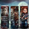 Horror Movie Stars Halloween Characters Tumbler PNG, 20oz Skinny Tumbler PNG