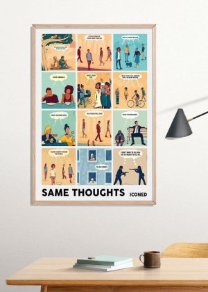 Same Thoughts Poster Print, Digital Poster Wall Art