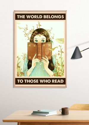 The World Belongs To Those Who Read Poster Print, Digital Poster Wall Art
