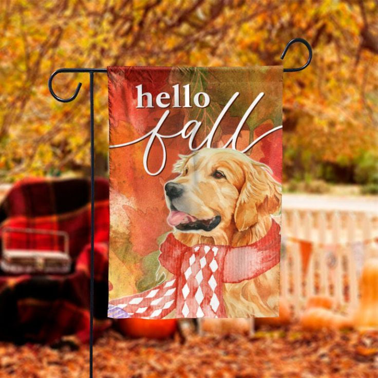 Thanksgiving Retriever Fall Garden Flag – 12×18 Garden Flag Thanksgiving Retriever Fall Garden Flag - 12x18 Garden Flag