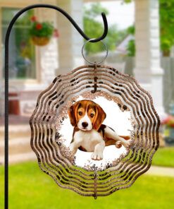 Five Breed Colors Beagle Wind Spinner PNG File