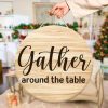 Gather Around The Table Round Door Hanger PNG