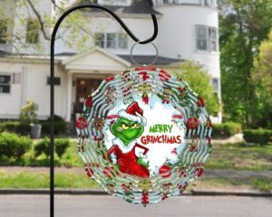 Merry Grinchmas Wind Spinner PNG File