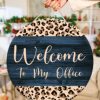 Welcome To My Office Round Door Hanger PNG