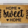 Home Sweet Home Front Porch Decor Doormat for The Entrance Way
