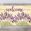 Floral Spring Lavender Front Porch Decor Doormat for The Entrance Way