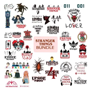 Stranger Things Bundle - Cricut File - Svg, Png, Dxf, Eps