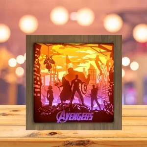 Avengers 3D Paper Cut Light Box Template