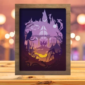 Harry Potter 3D Paper Cut Light Box Template