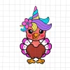 Unicorn Turkey Thanksgiving Svg, Turkey Kids Thanksgiving Svg