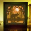 Safari, Elephant 3D Paper Cut Light Box Template, Shadow box svg, Cricut Digital files