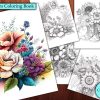 10 Beautiful Flowers Coloring Page
