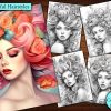 10 Beautiful Hairstyles Coloring Page