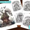 10 Enchanted Fairy Houses Coloring Book