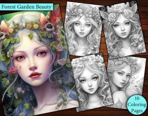 10 Forest Garden Beauty Coloring Page