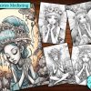 10 Zen Fairies Meditating Coloring Page
