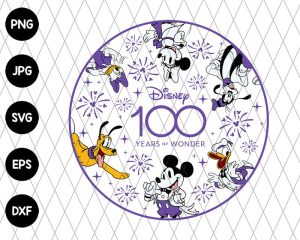 100 Years Of Wonder Mickey Minnie 2023 Svg 100th Anniversary 2