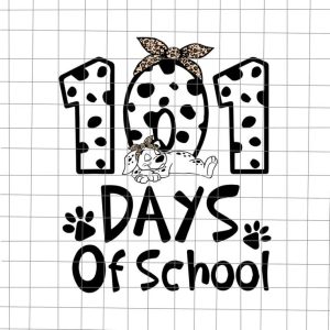 101 Days Of School Dalmatian Dog Svg, Dalmatian 100th Day Of School Svg