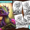 12 Baby Flower Dragon Coloring Page