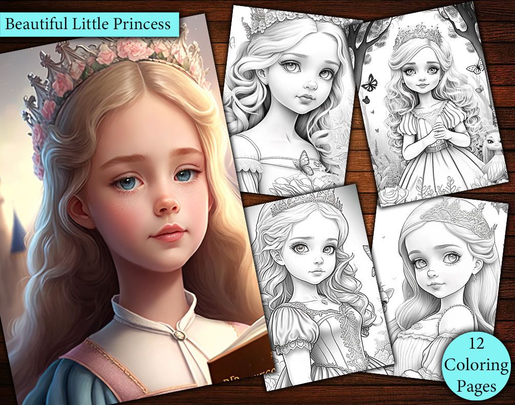 12 Beautiful Little Princess Coloring Page 12 Beautiful Little Princess Coloring Page