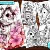 12 Cute Bird Hourse Coloring Page