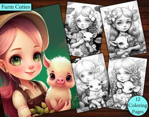 12 Farm Cutie Coloring Page