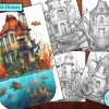12 Fishtank House Coloring Page