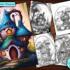 12 Land Fairy Houses Coloring Page