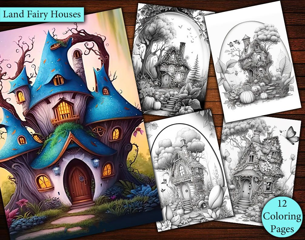 12 Land Fairy Houses Coloring Page 12 Land Fairy Houses Coloring Page