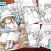 12 Little Girls In Garden Coloring Page