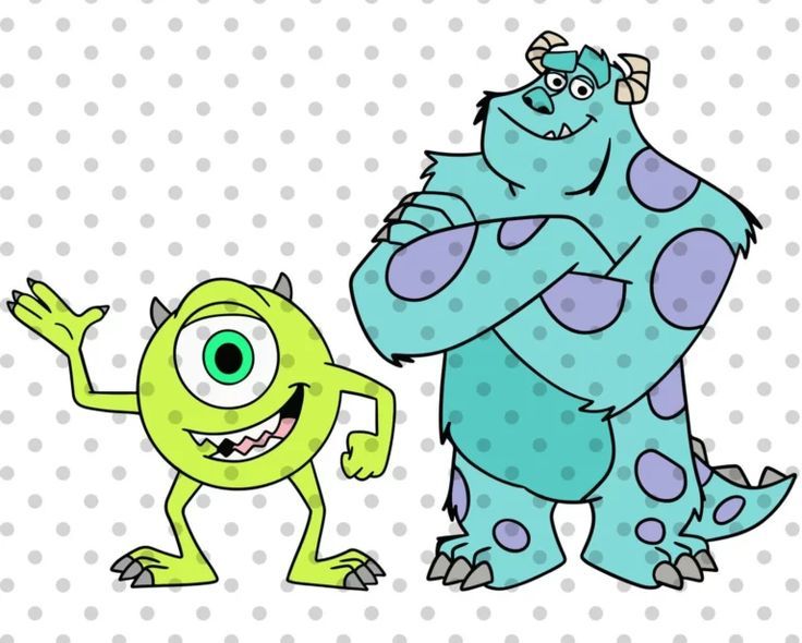 2pcs Monsters svg, Mike svg, Sully svg 2pcs Monsters svg, Mike svg, Sully svg