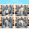 3d Arctic Wolf Tumbler Png