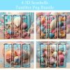 3d Beach Seashells Colorful Tumbler Png