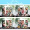 3d Berry Floral Tumbler Png