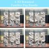 3d Botanical Floral Tumbler Png